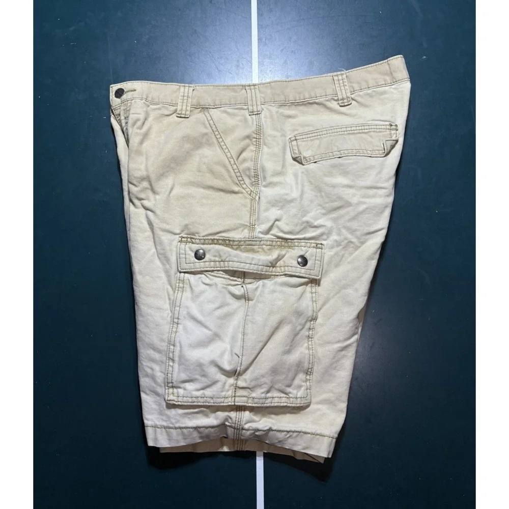 Carhartt Relaxed‎ Fit Cotton Canvas Cargo Shorts Mens 34 White Faded Pockets